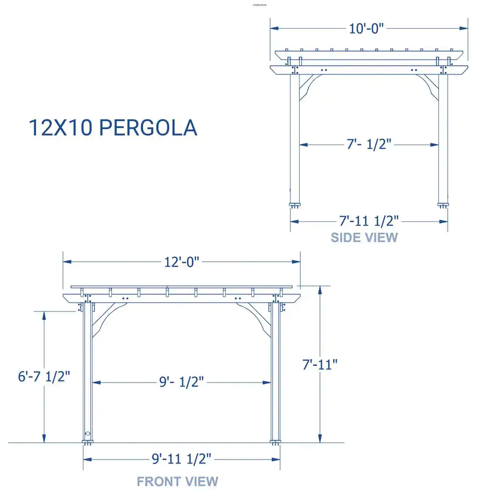 Backyard Discovery 10 ft. x 12 ft. Cedar Pergola