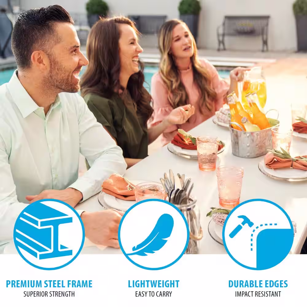 Lifetime 6 ft. Fold-in-Half Table: Almond