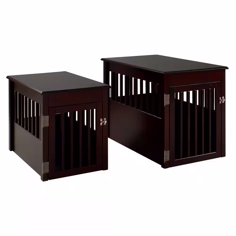 Camaflexi Ruffluv Cappuccino End Table Pet Crate - Large
