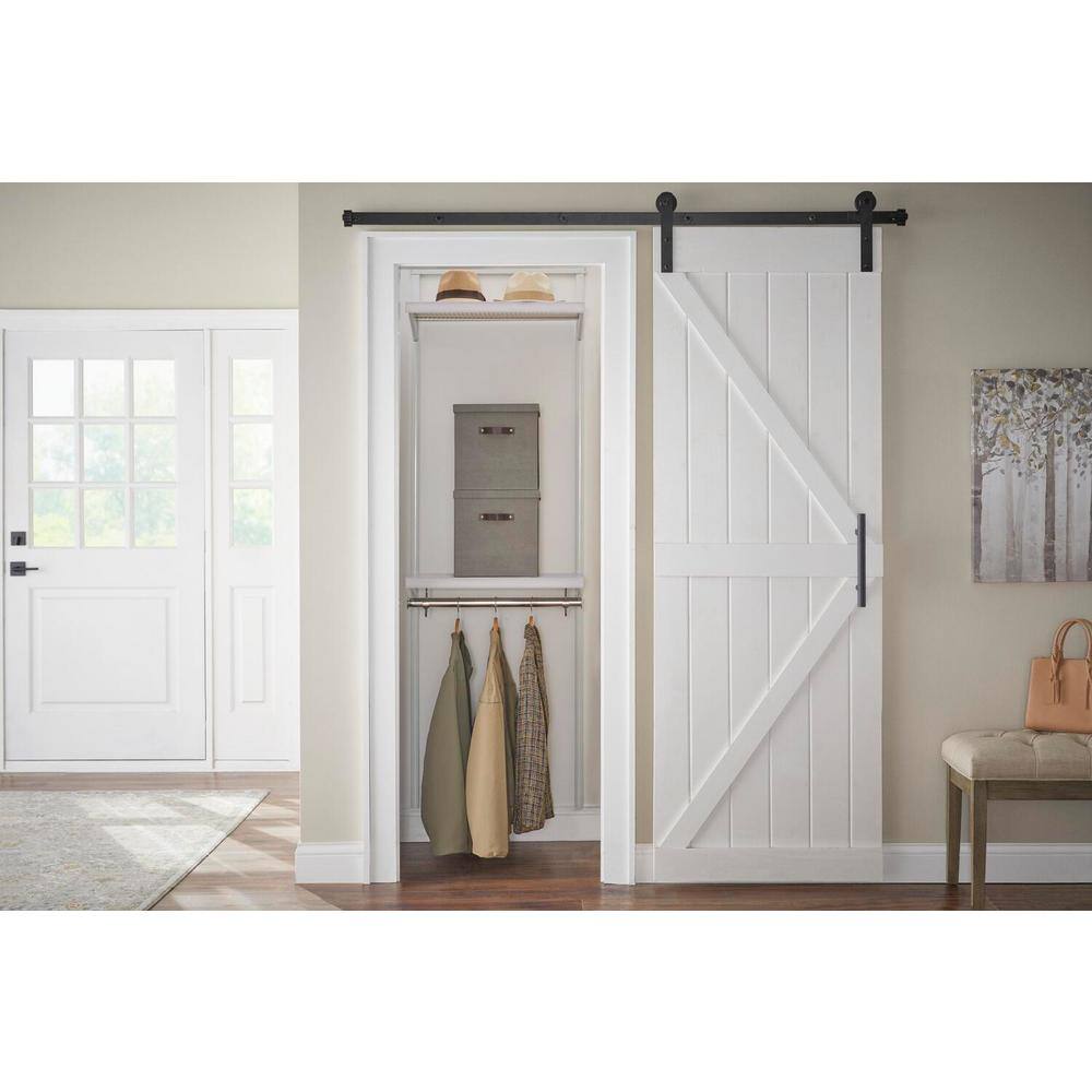 Everbilt Genevieve 2 ft. White Adjustable Closet Organizer Long Hanging Rod