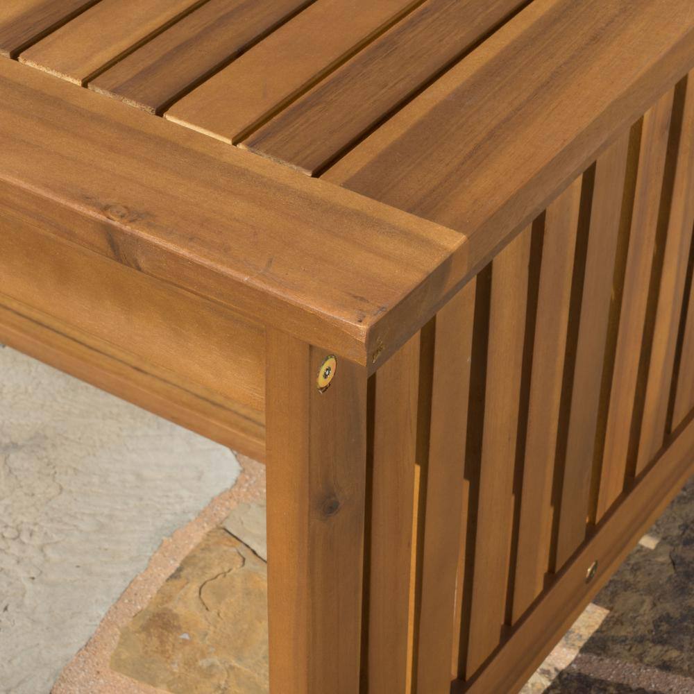 Noble House Thalia Brown 8-Piece Wood Patio Conversation Set with Light Green Cushions