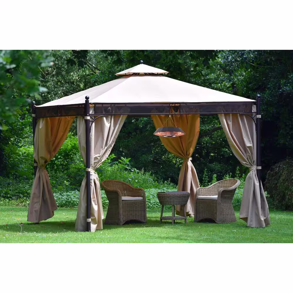 EnerG+ 1500-Watt Infrared Hanging Electric Outdoor Heater with LED and Remote