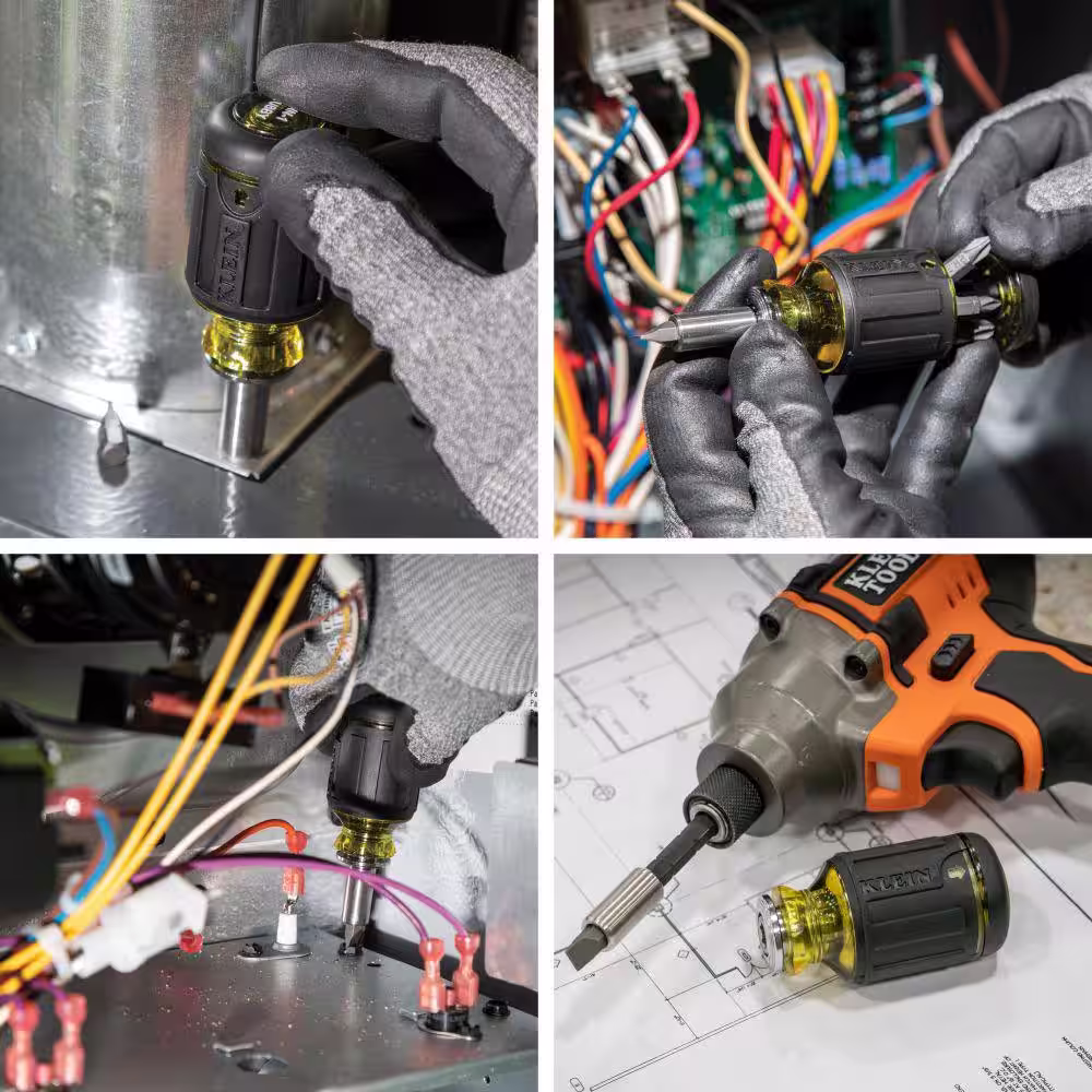 Klein Tools Adjustable Length Multi-Bit Screwdriver Set (2-Piece)