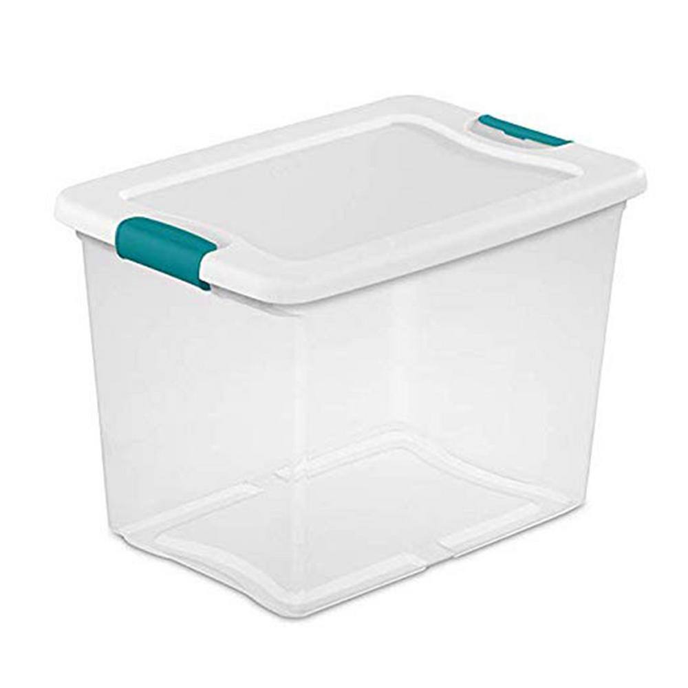 Sterilite 25 Qt. Capacity Clear Plastic Storage Tote Bins with Lids (12-Pack)