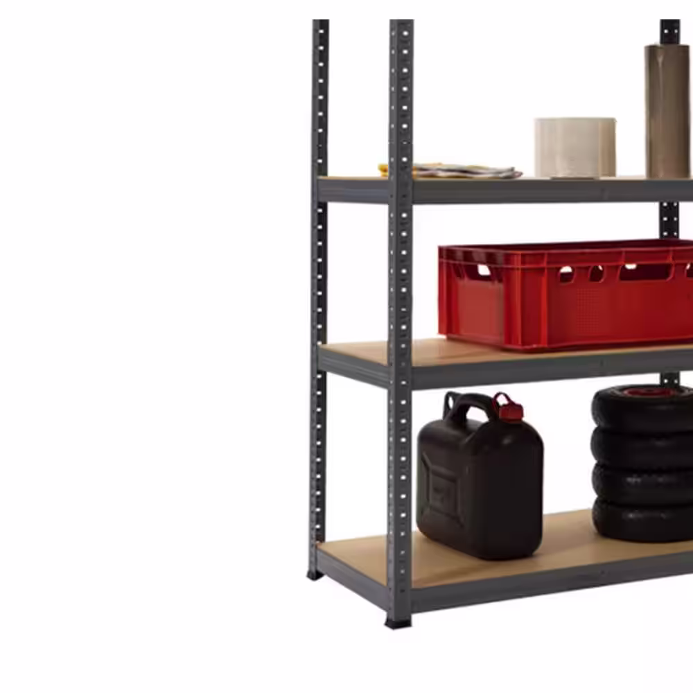 None Boltless 5 Tier Adjustable Storage Shelving Unit, W 18 in. x H 72 in. x D 36 in., Steel Frame Material