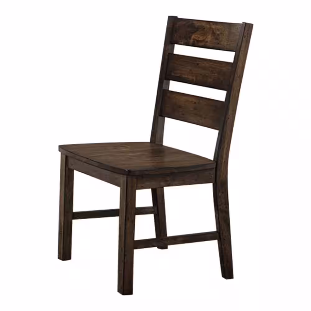 Furniture of America Jackson Walnut Wood Ladder Side Chairs (Set of 2)