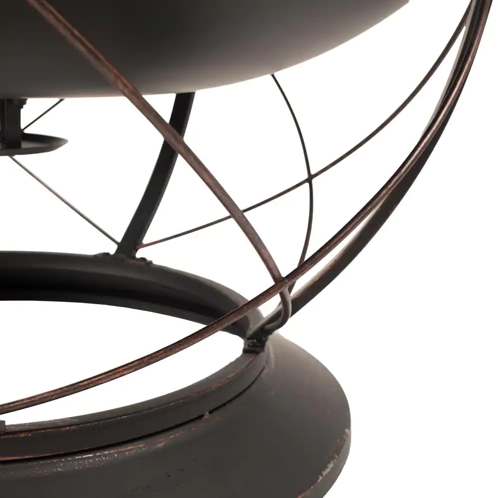 Pleasant Hearth Palmetto 30 in. x 19 in. Round Steel Wood Fire Pit in Rubbed Bronze with Cooking Grid