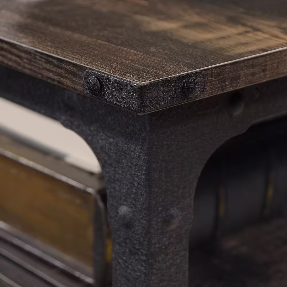 SAUDER Steel River Carbon Oak L-Shaped Desk