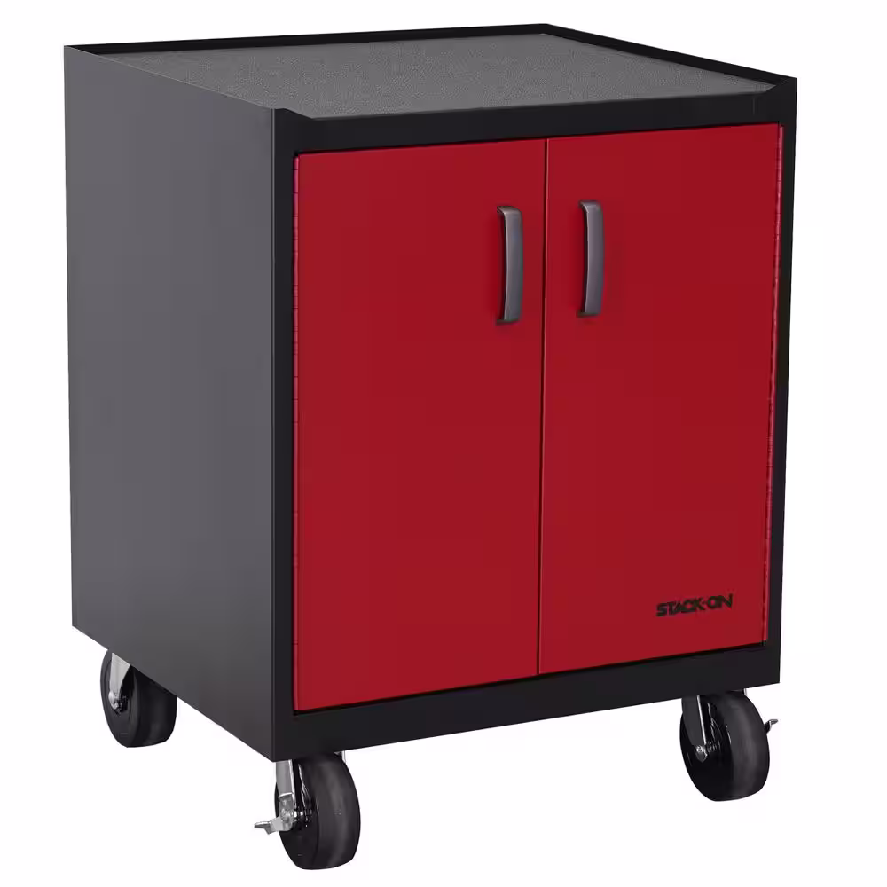 STACK-ON Modular Garage Cabinets with Shelf - Red