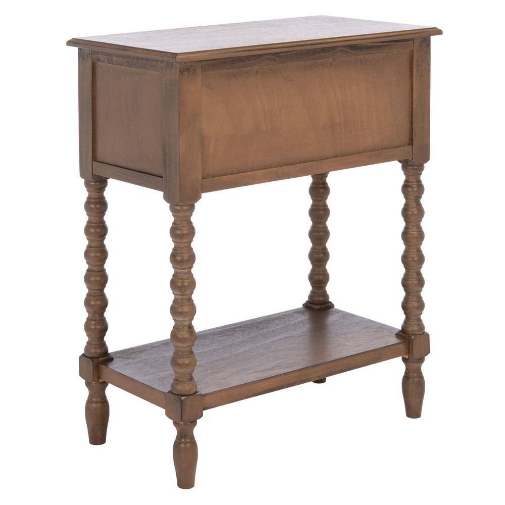 SAFAVIEH Athena 3-Drawer Brown Wood Console Table