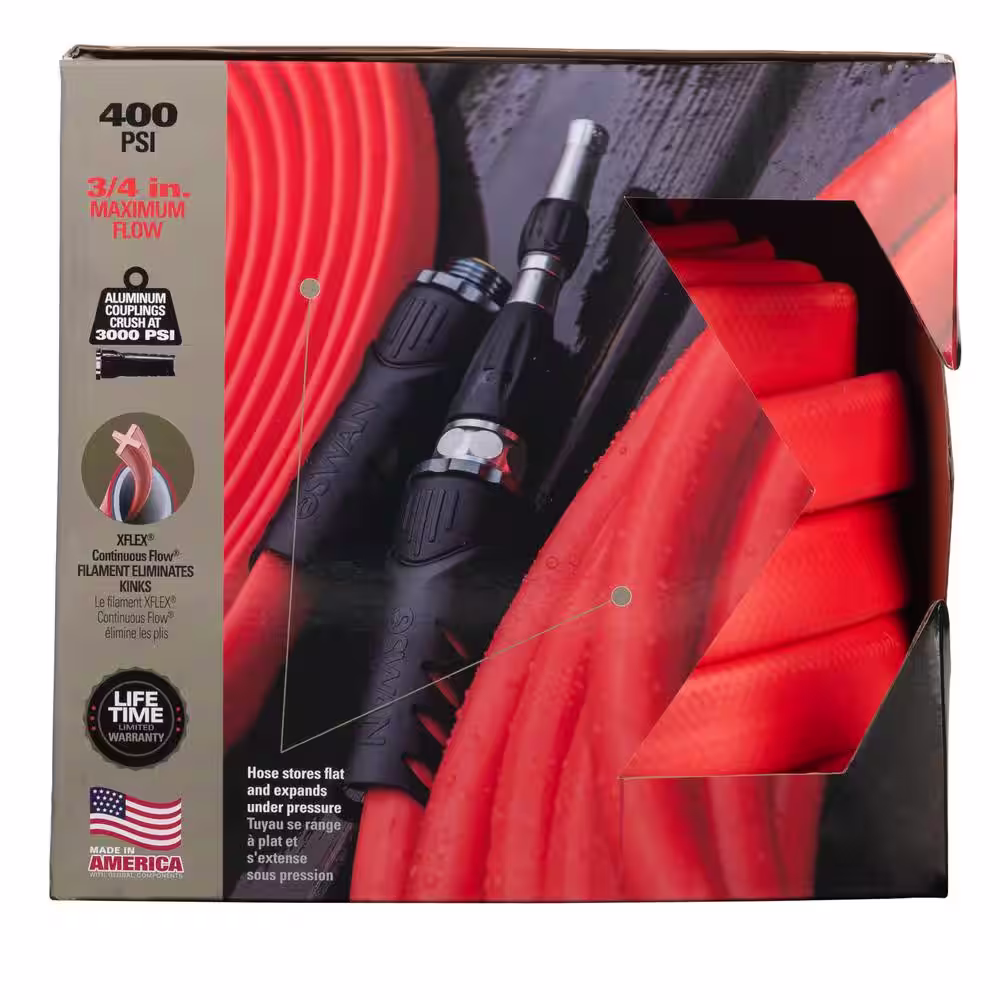 Swan Xflex Pro 3/4 in x 100 ft. Flat Non-Kink Hose Premium Duty