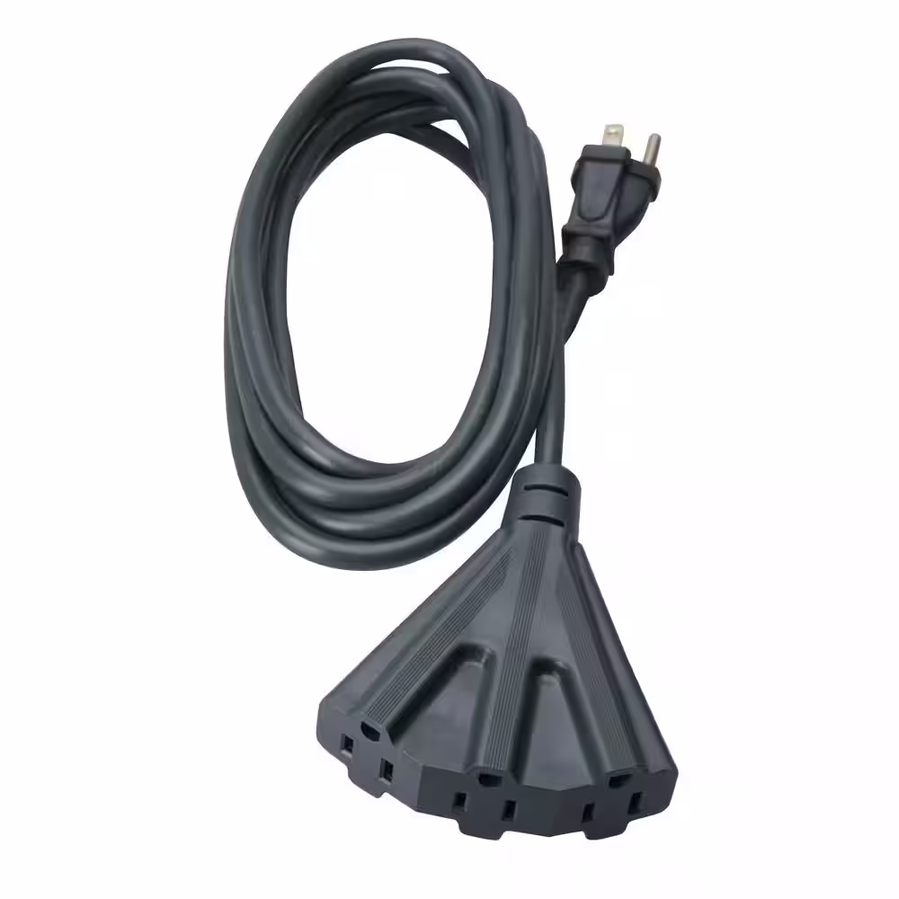 Woods 25 ft. 14/3 SJTOW Agricultural Outdoor Heavy-Duty Extension Cord with Power Block