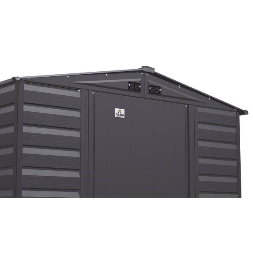 Arrow Select 6 ft. W x 5 ft. D Charcoal Metal Shed 27 sq. ft.