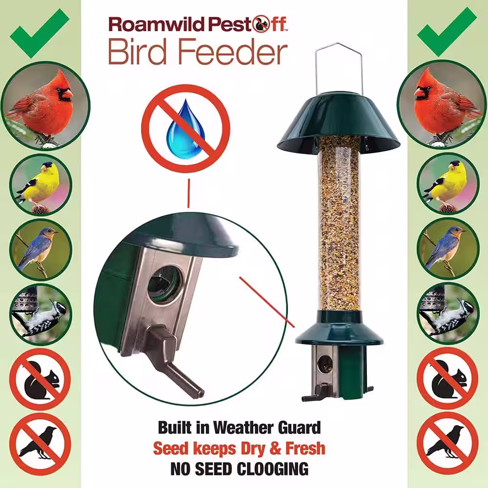 None Metal Pest Off Squirrel Proof Mixed Seed and Sunflower Bird Feeder