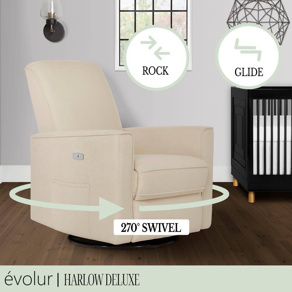Evolur Shell Harlow Deluxe Glider, Power Recliner, Rocker