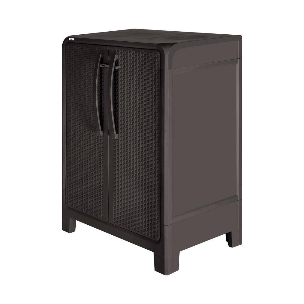MQ Eclypse 27.55 in. W x 39.37 in. H x 18.11 in. D Medium 3-Shelf Freestanding Cabinet in Espresso