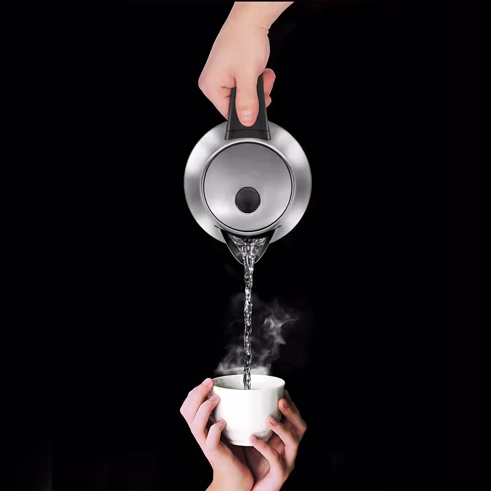 Chefman 7 Cup 1500W Stainless Steel Kettle with Auto Shut Off, 1.7L