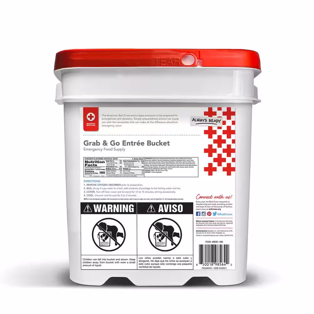 None American Red Cross 60 Serv Entree Bucket