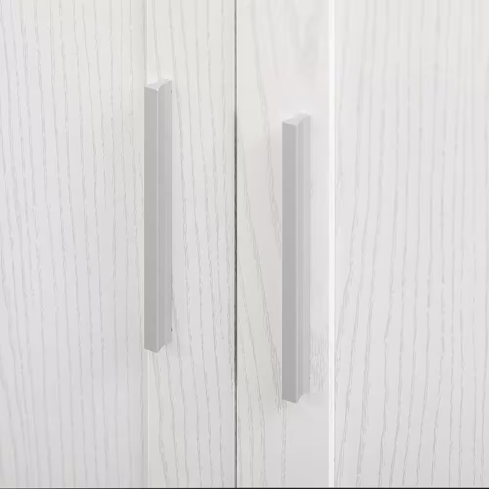 HOMCOM Kitchen Pantry White 14-Tier Freestanding Cupboard with 2-Doors, Adjustable Shelves for Living Room, Dining Room