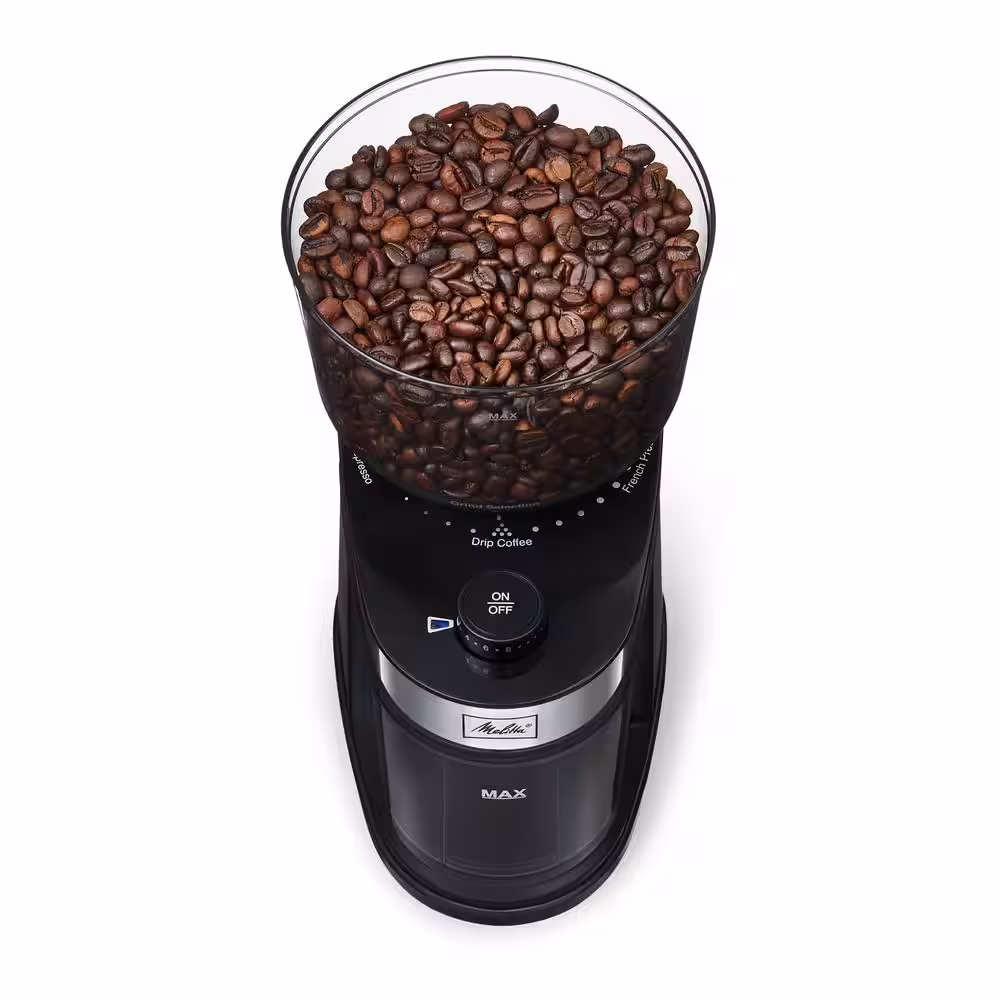 Melitta 8 oz. Capacity in Black Molino Coffee Grinder/Burr Mill
