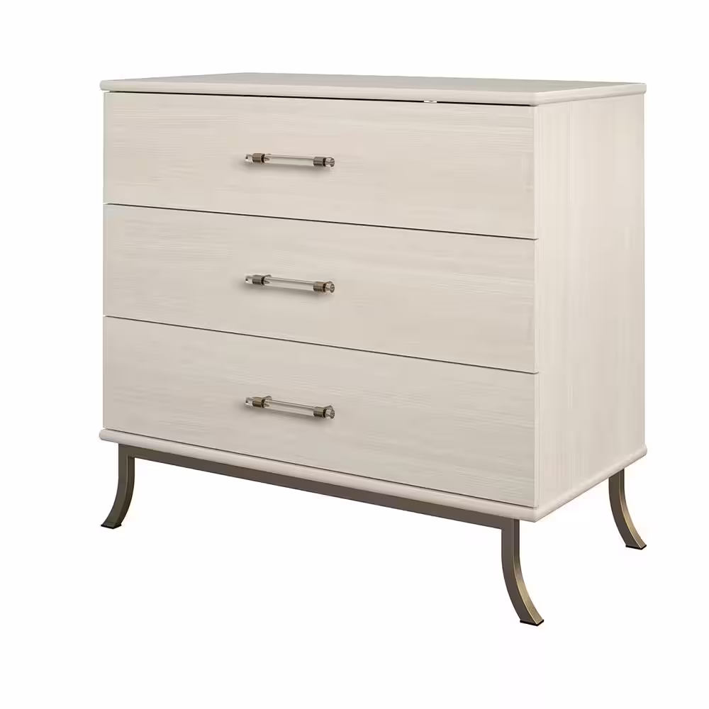 Little Seeds Monarch Hill Clementine 3-Drawer Ivory Oak Dresser (32.95 in. H x 35.59 in. W x 17.91 in. D)