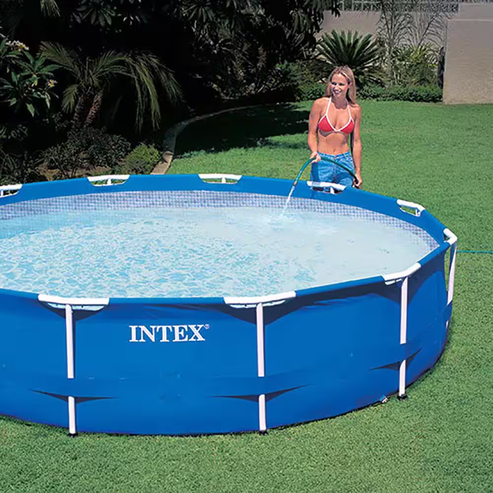 Intex 12 ft. Round 30 in. Metal Frame Pool Set