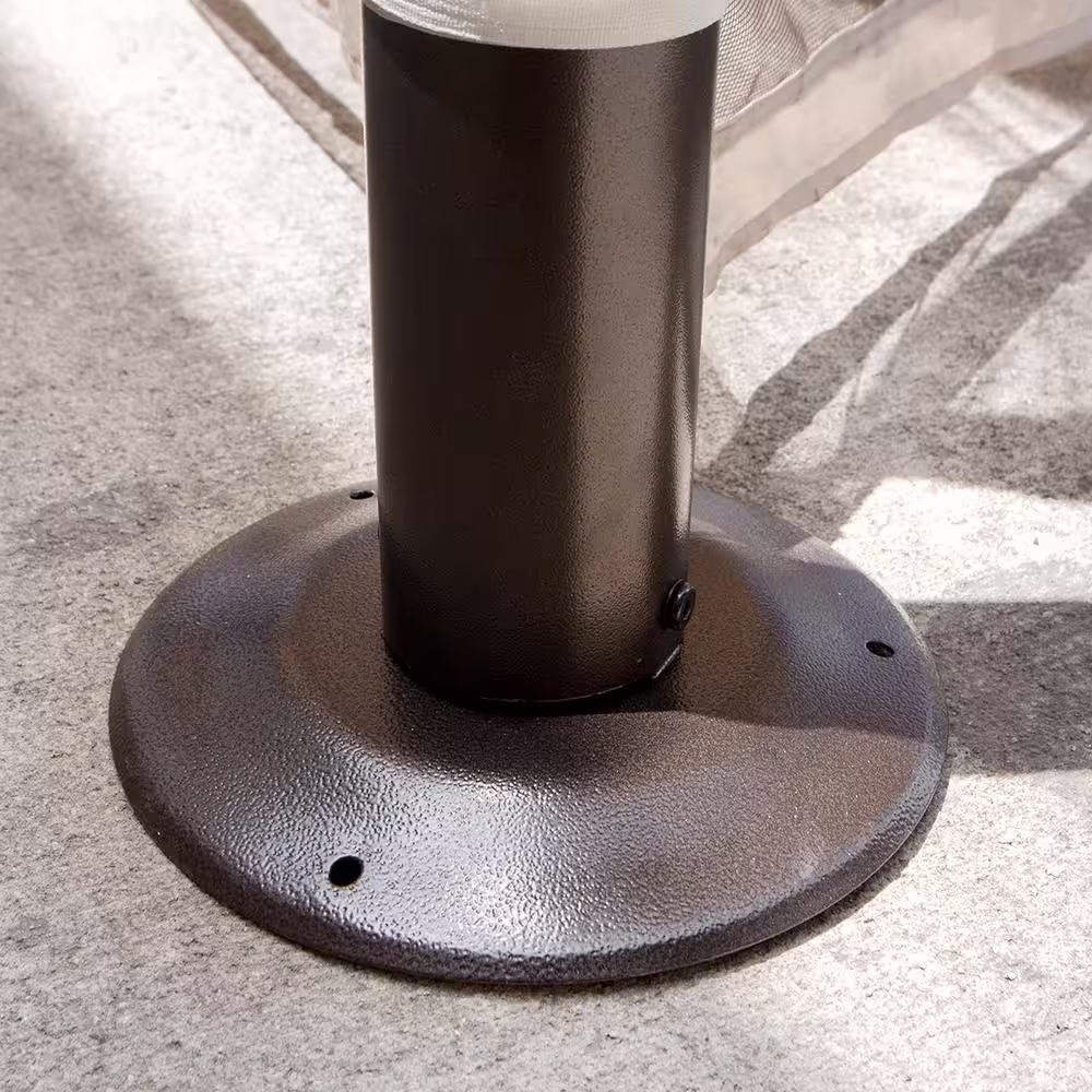 Barton 10 ft. x 13 ft. Renaissance Outdoor Steel Gazebo in Beige with Mosquito Netting and Privacy Curtain