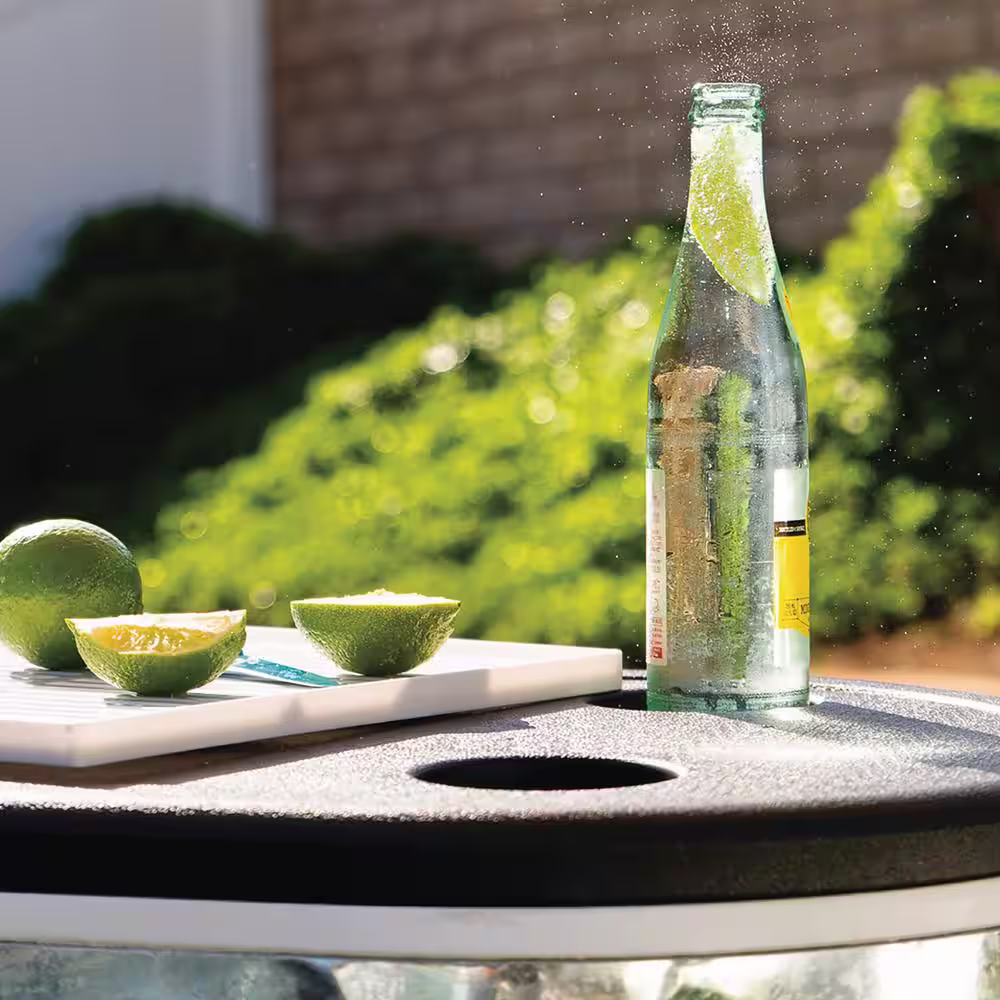 PERMASTEEL 120 qt. Rolling Patio Cooler in Galvanized Steel