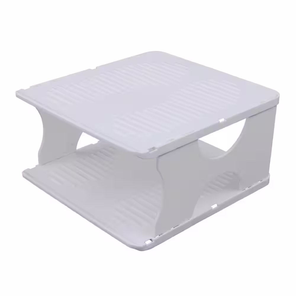 None 19.69 in. H 8-Pair 4-Tire Plastic White Shoe Rack