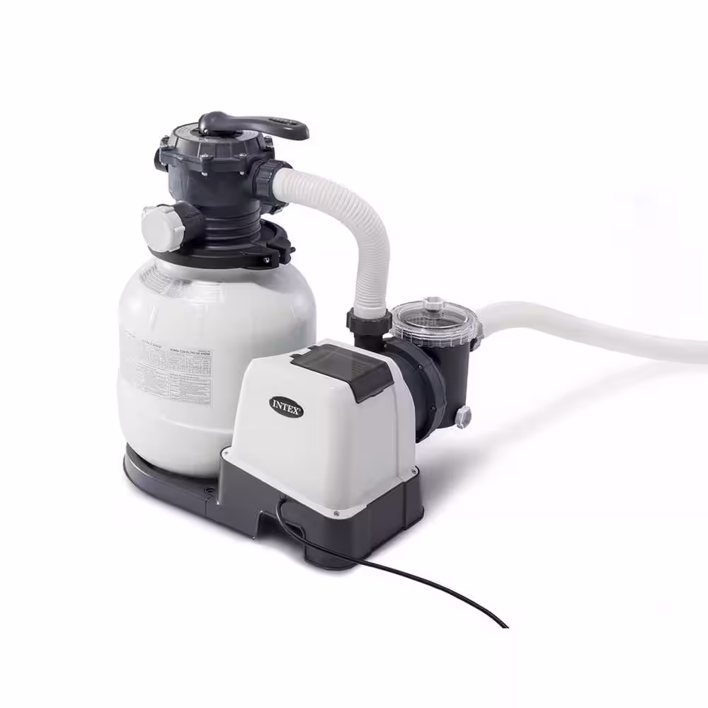 INTEX 26 ft. x 52 in. Ultra Frame Above Ground Swimming Pool Set with Pump and Ladder