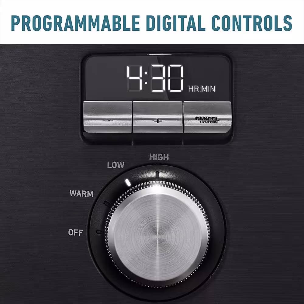 Calphalon Digital Saut 5.3 Qt. Stainless Steel Programmable Slow Cooker with Automatic Keep Warm Function