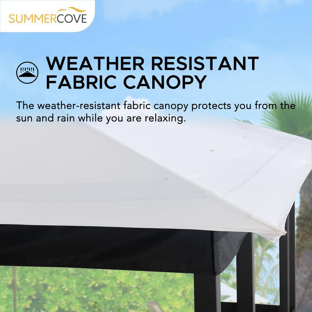 Sunjoy SummerCove Brook Park 11 ft. x 13 ft. White 2-tier Gazebo