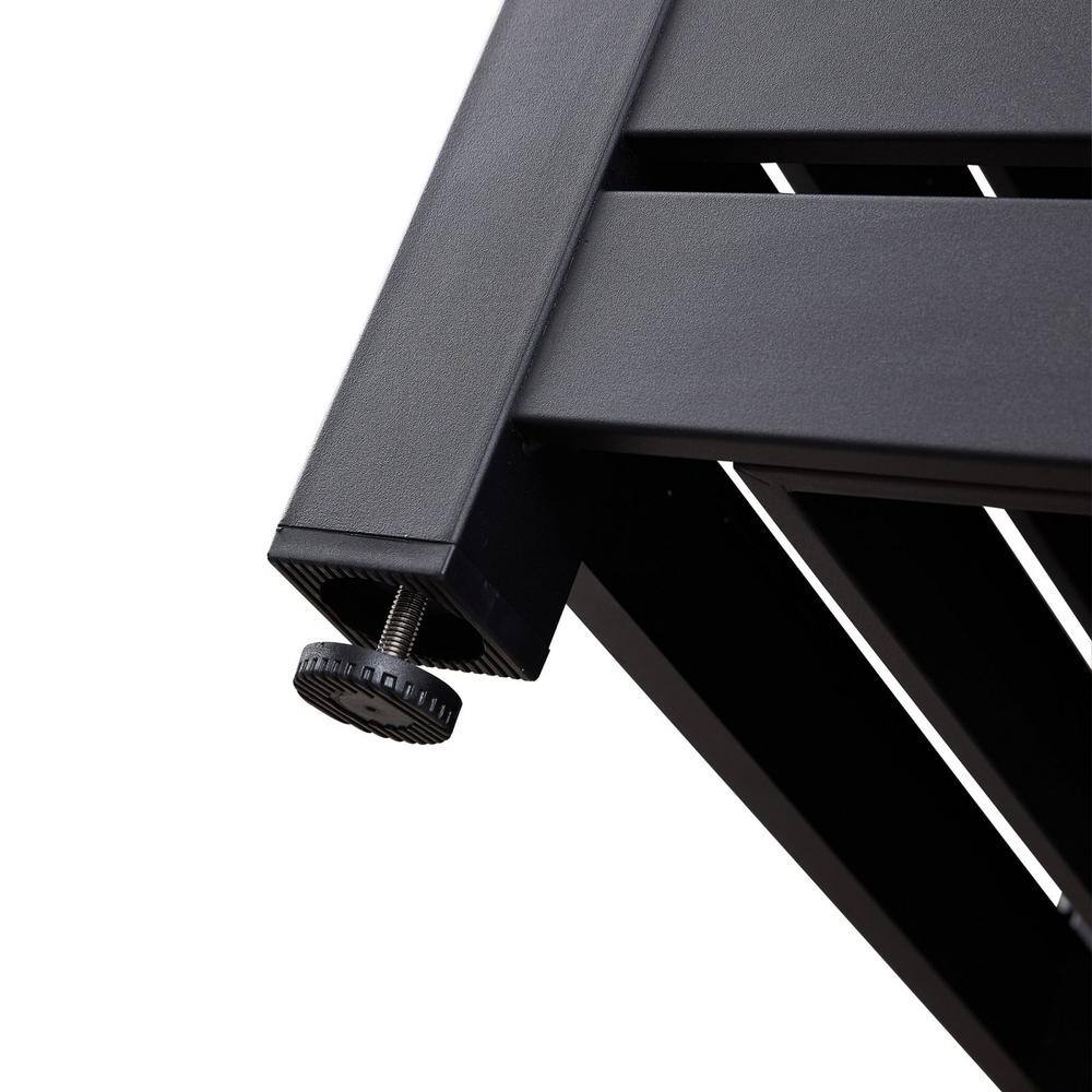 maocao hoom 32 in. x 24 in. 40000 BTU Square Black Metal Propane Gas Fire Pit Table with Gray Table Top