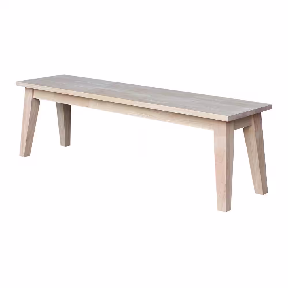 International Concepts Boulder Unfinished Solid Wood Dining Bench 60 in.