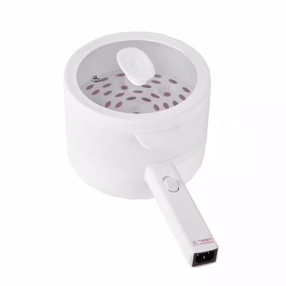 Tayama 1.5 Qt. White Electric Multi-Cooker Cooking Pot with Food Steamer