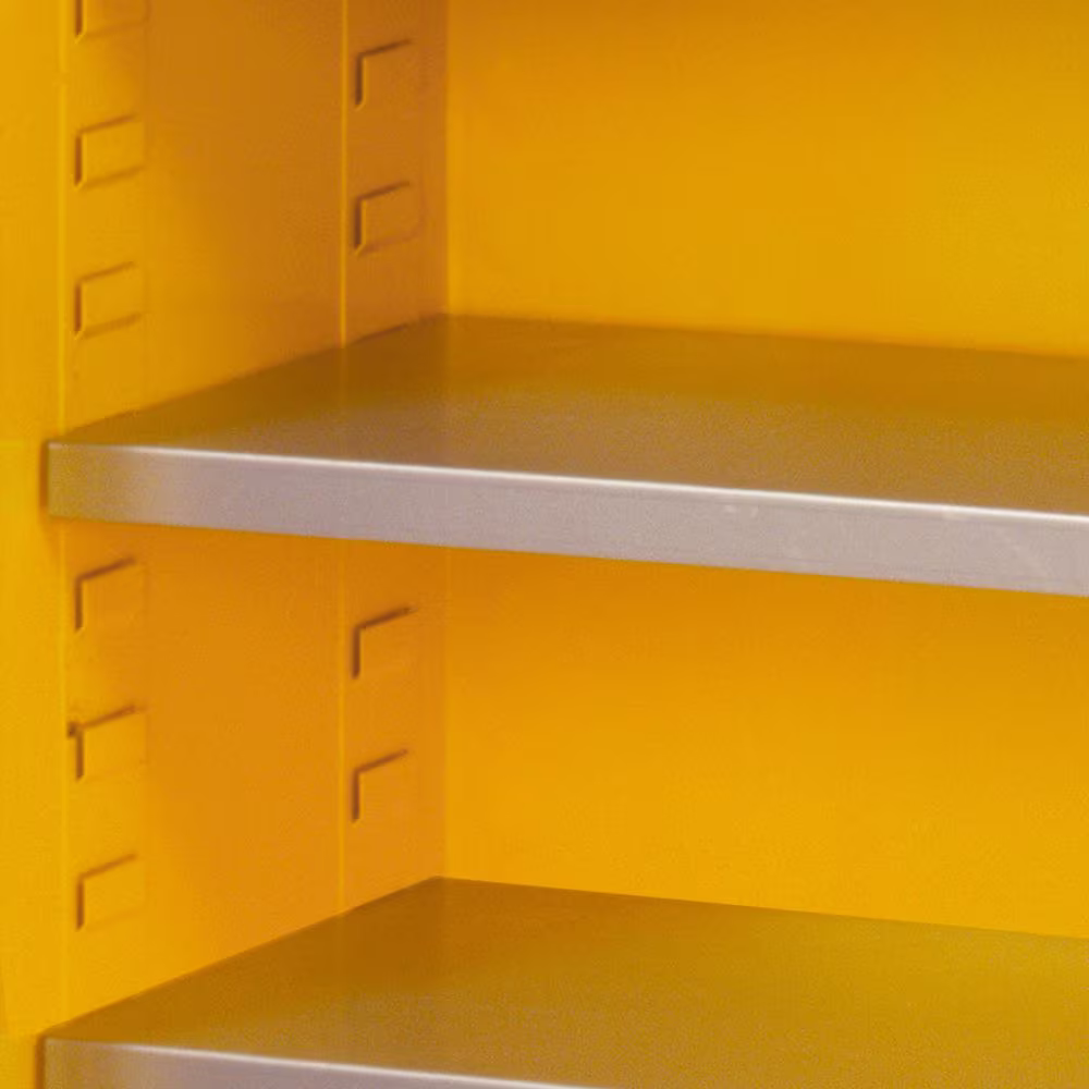 Sandusky Steel Freestanding Garage Cabinet in Safety Yellow (34 in. W x 65 in. H x 34 in. D)