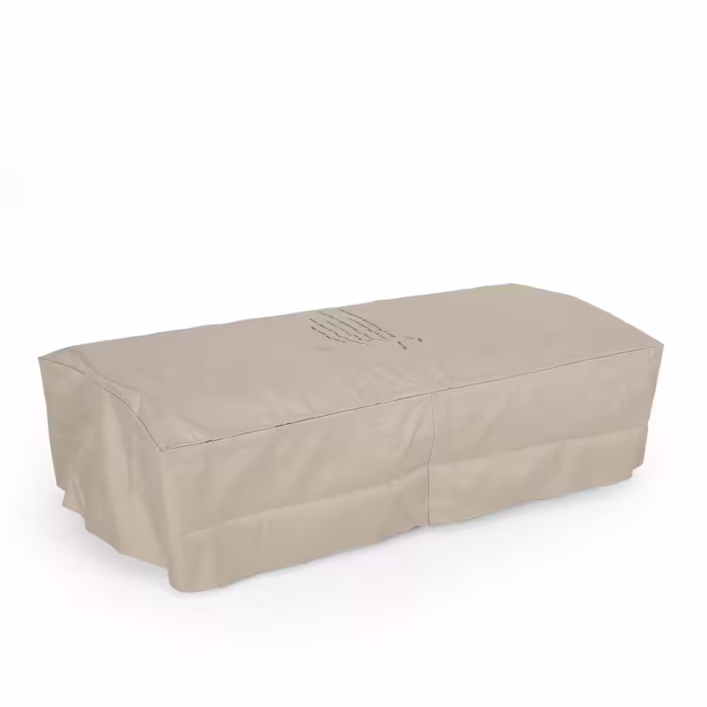 Noble House Snyder Dark Gray Rectangular Metal Fire Pit Table with Tank Holder