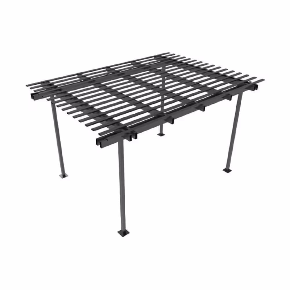 Four Seasons Outdoor Living Solutions Contempra 16 ft. x 12 ft. Brown Aluminum Free Standing Pergola with 4 posts