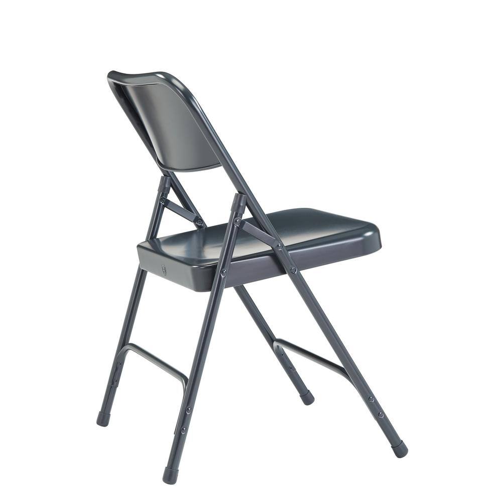 National Public Seating 200 Series Blue Premium All-Steel Double Hinge Folding Chair (4-Pack)