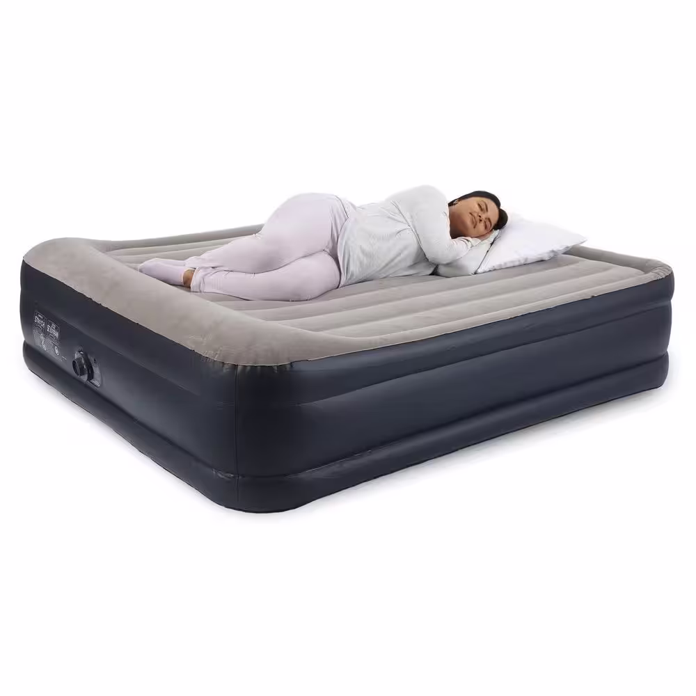 INTEX Dura Beam Deluxe Raised Blow Up Mattress Air Bed with Built In Pump, King