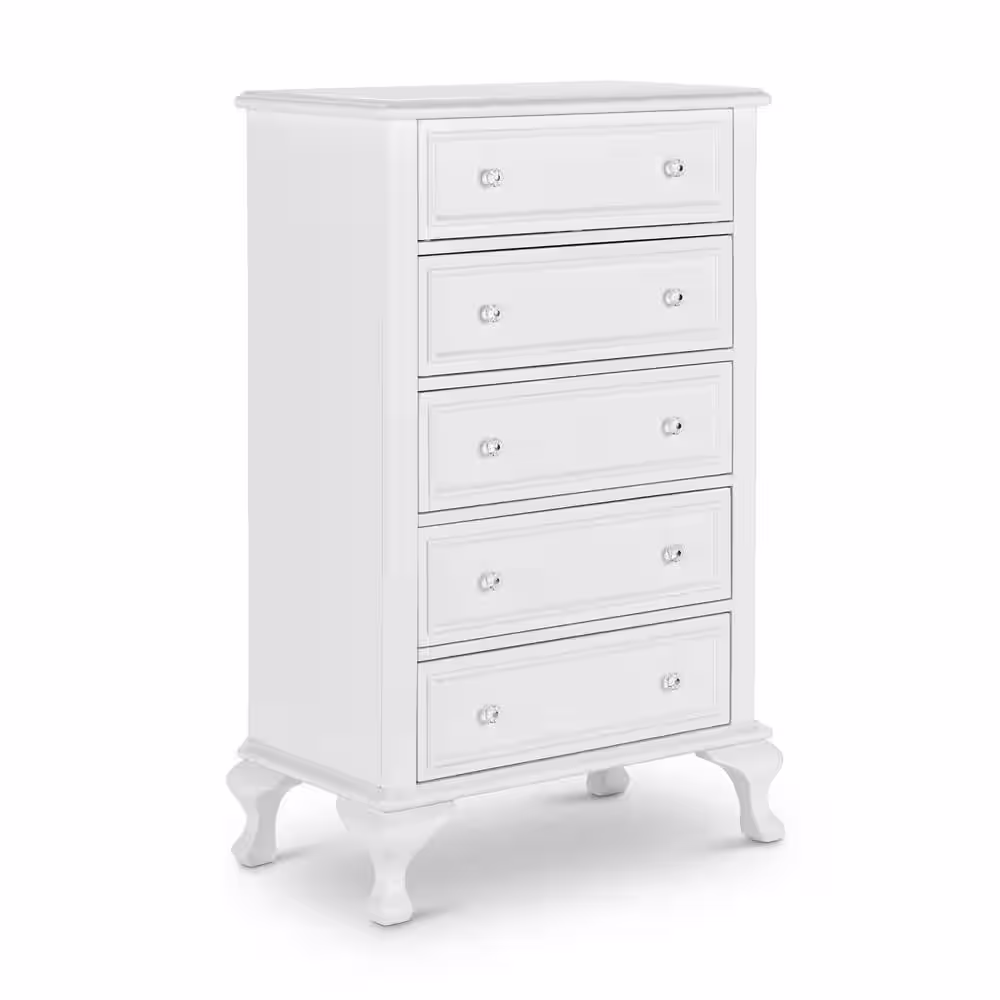 Picket House Furnishings Jenna 5-Drawer White Chest