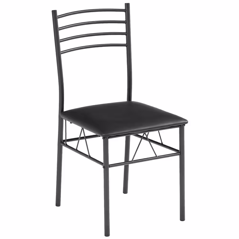 VECELO 5 Pcs Dining Table Set, Home Dining Table and 4 Chairs Set with Tempered Glass Tabletop Padded Seatï¼?3.3