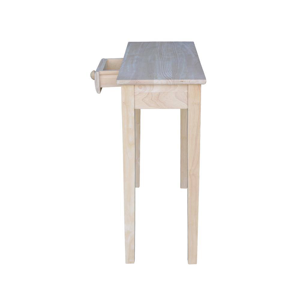 International Concepts 30 in. Unfinished Standard Square Wood Console Table with Drawers