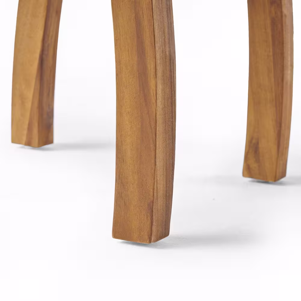 Noble House Sunview Teak Brown 3-Piece Wood Patio Conversation Set