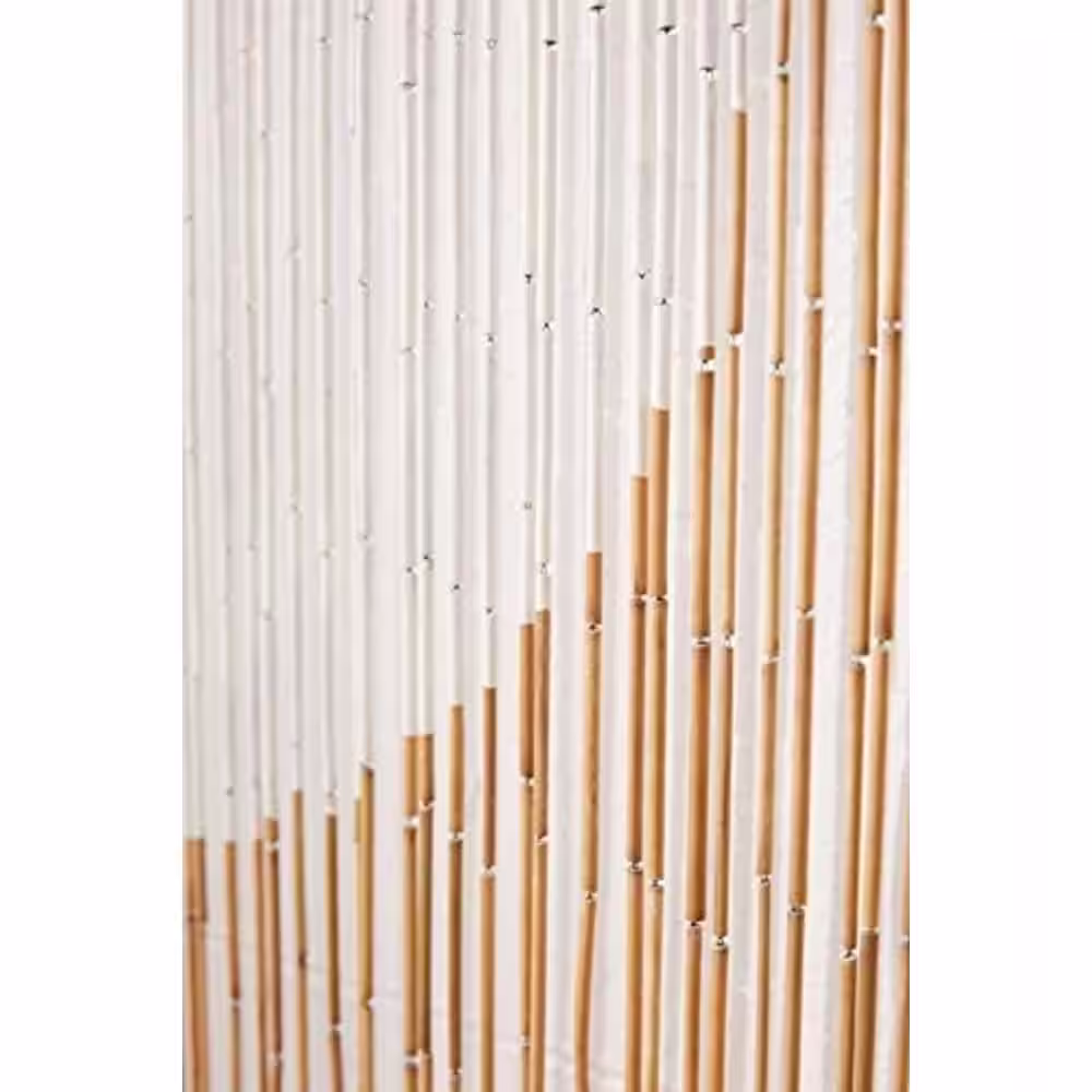 MGP Bamboo 36 in. W x 78 in. L Light Filtering Beaded Curtain Panel in Harmony Dot