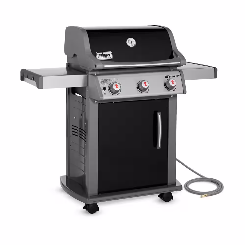 Weber Spirit E-310 3-Burner Natural Gas Grill in Black with Built-In Thermometer