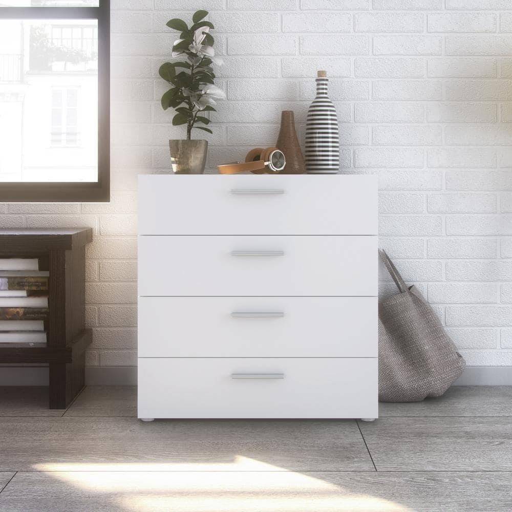 Tvilum Austin 4-Drawer White Chest of Drawers