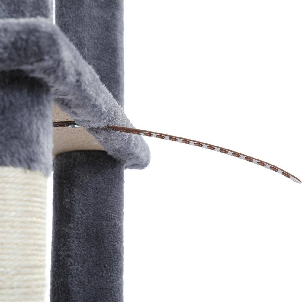 None Scratching Posts and Trees, Cat Tree, Cat House in Smoke Gray