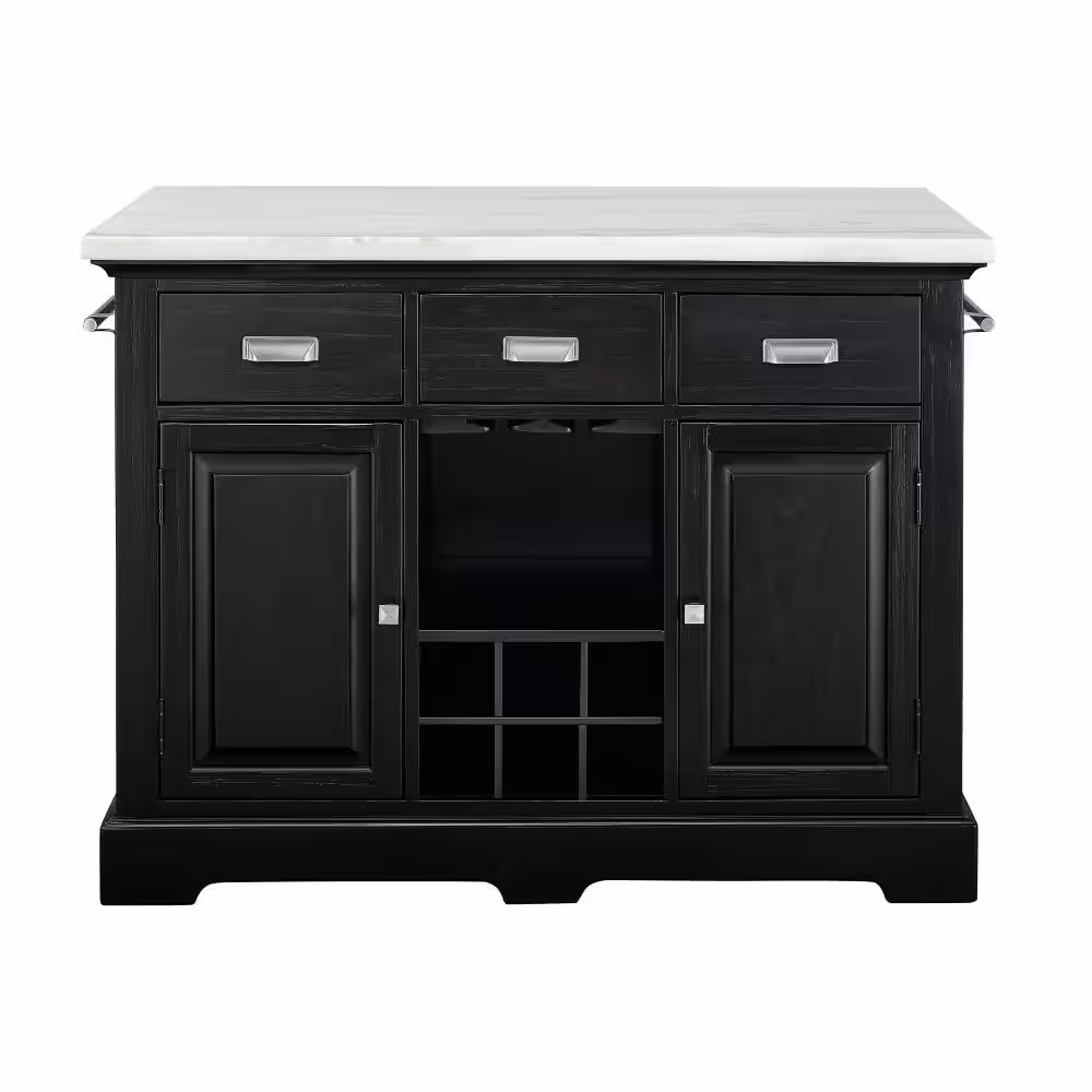Steve Silver Aspen Ebony Kitchen Island Cart