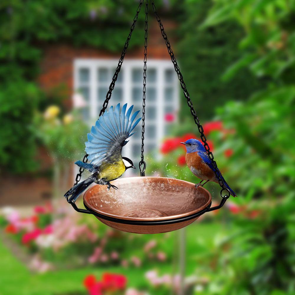 Monarch Abode Monarch Pure Copper Hand Hammered Hanging Bird Bath